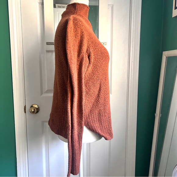 Madewell Burnt Orange/Rust Wool Blend Cozy Sweater M - Picture 3 of 9